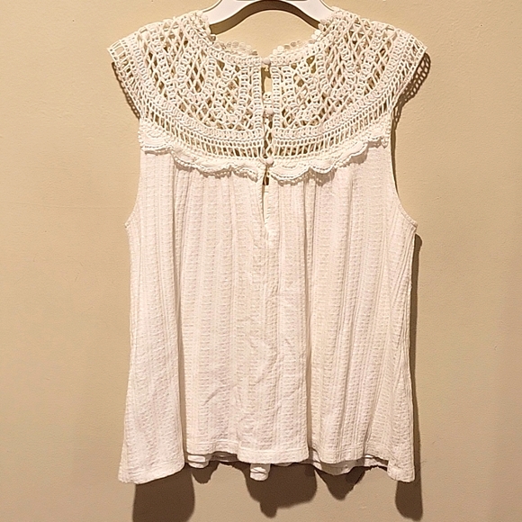 ❤️ ANTHROPOLOGIE MEADOW RUE SIERRA CROCHETED SLEEVELESS BOHO TOP, XS - Picture 11 of 11